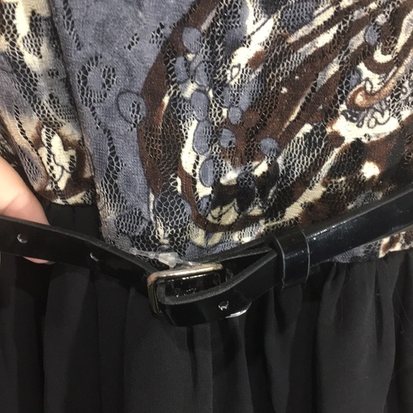 AB studio dress size 12 lace abstract print black - Picture 3 of 8